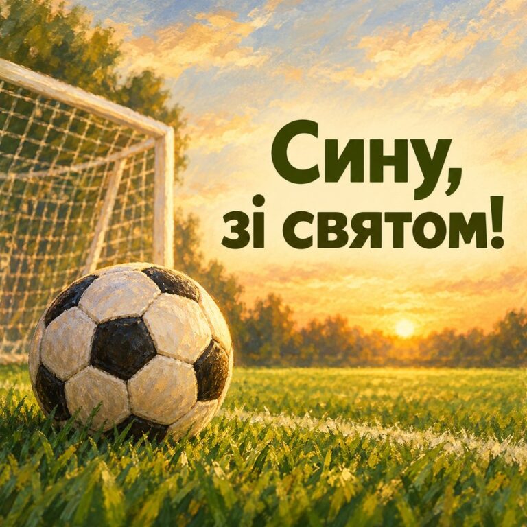 Сину, зі святом! - листівка з привітанням з Днем чоловіків