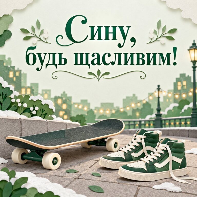 Сину, будь щасливим! - листівка з привітанням з Днем чоловіків