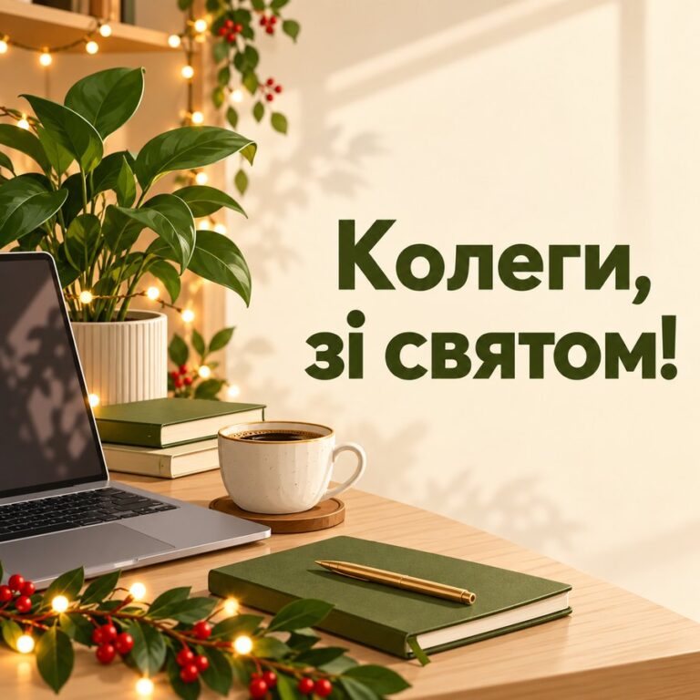 Колеги, зі святом! - листівка з привітанням з Днем чоловіків
