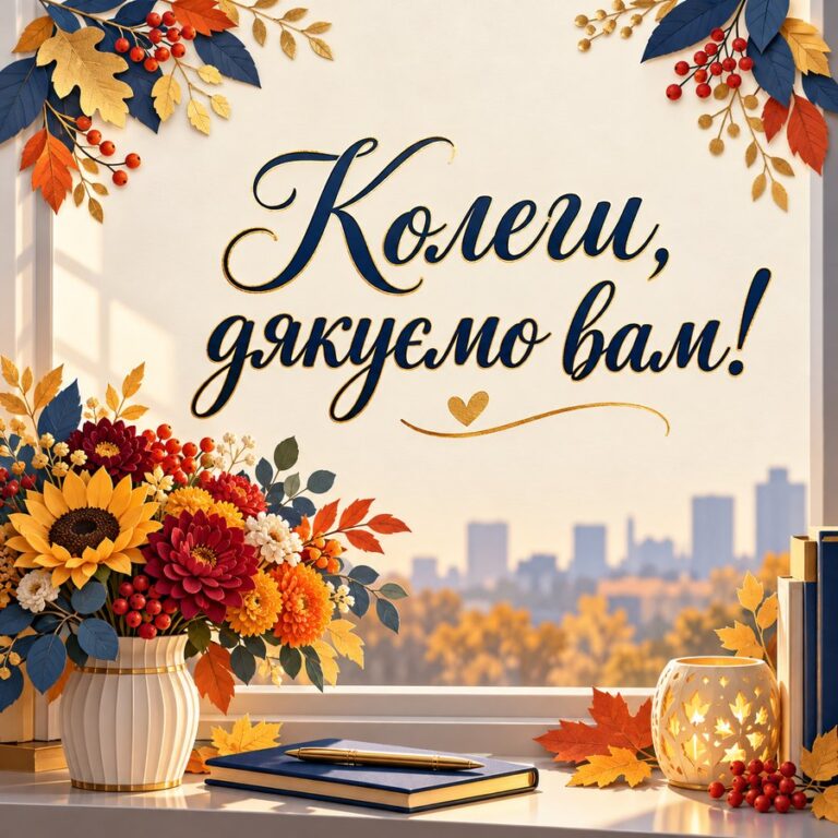 Колеги, дякуємо вам! - листівка з привітанням з Днем чоловіків