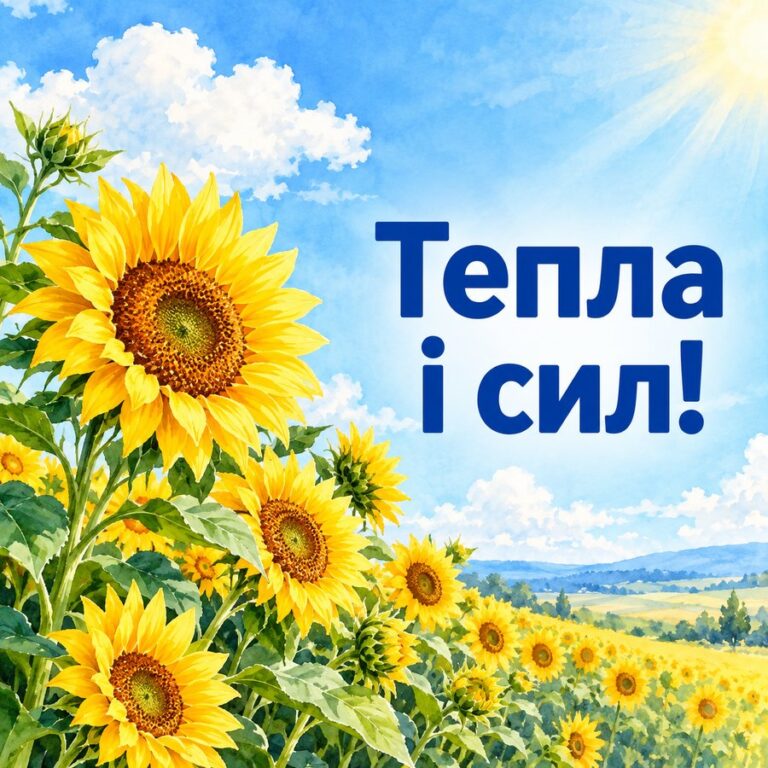 Тепла і сил! - листівка з привітанням з Днем чоловіків
