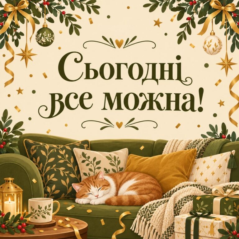 Сьогодні все можна! - листівка з привітанням з Днем чоловіків