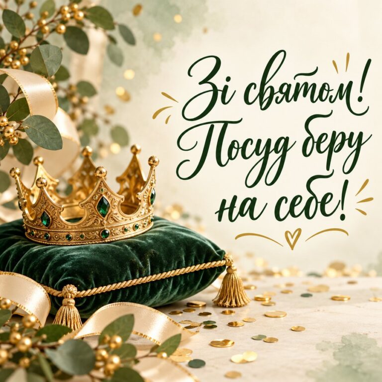 Зі святом! Посуд беру на себе! - листівка з привітанням з Днем чоловіків