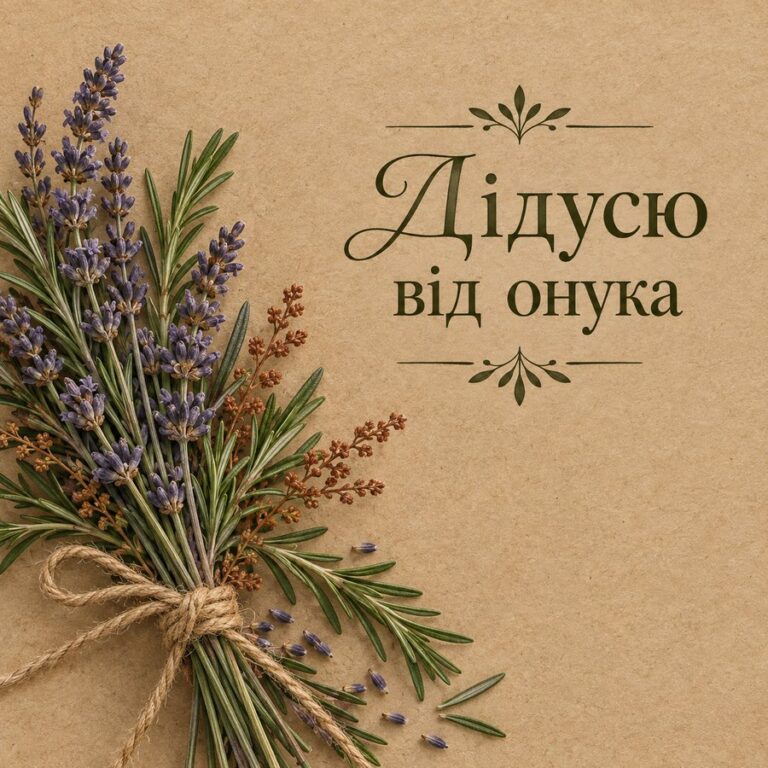 Дідусю від онука - листівка з привітанням з Днем народження дідусю