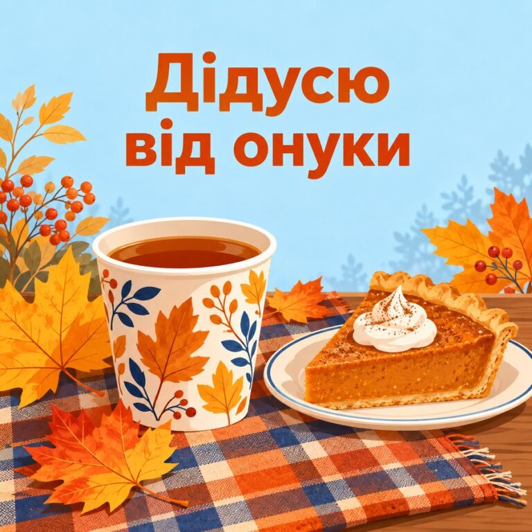Дідусю від онуки - листівка з привітанням з Днем народження дідусю