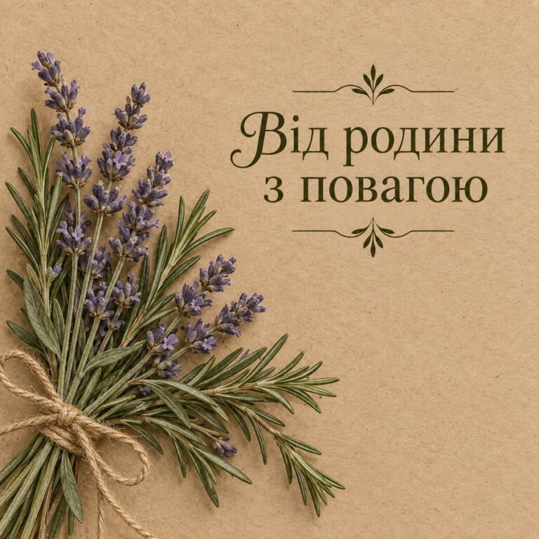 Від родини з повагою - листівка з привітанням з Днем народження дідусю