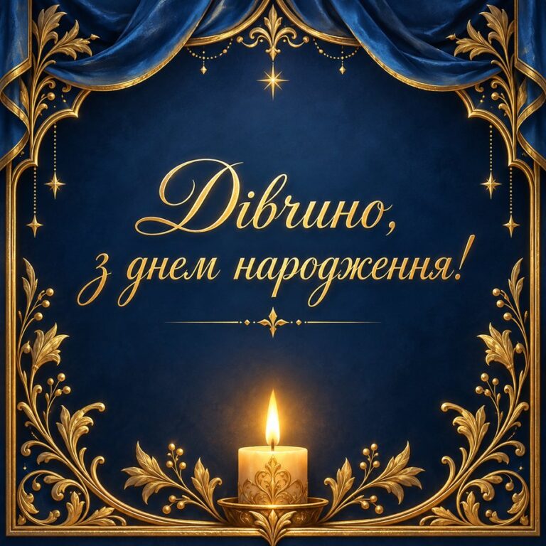 Дівчино, з днем народження! - листівка з привітанням з Днем народження дівчині