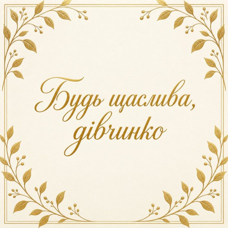 Будь щаслива, дівчинко - листівка з привітанням з Днем народження дівчині