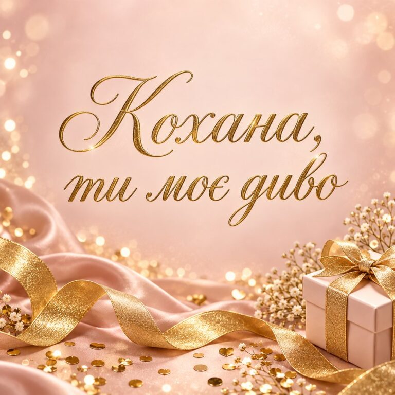 Кохана, ти моє диво - листівка з привітанням з Днем народження дівчині