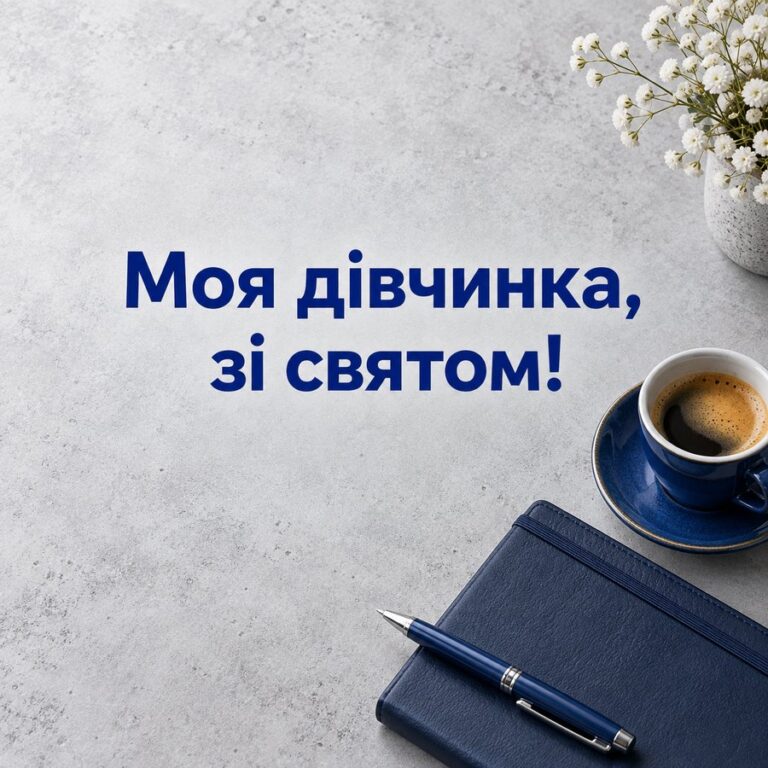 Моя дівчинка, зі святом! - листівка з привітанням з Днем народження дівчині