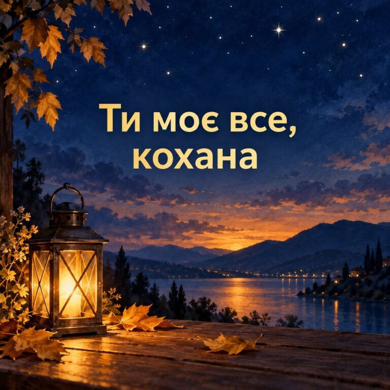 Ти моє все, кохана - листівка з привітанням з Днем народження дівчині
