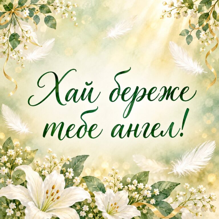 Хай береже тебе ангел! - листівка з привітанням з Днем ангела Дмитра