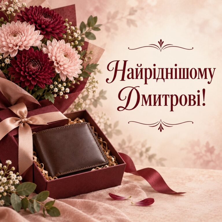 Найріднішому Дмитрові! - листівка з привітанням з Днем ангела Дмитра