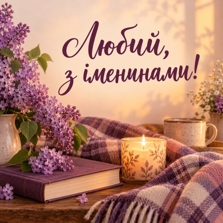 Любий, з іменинами! - листівка з привітанням з Днем ангела Дмитра