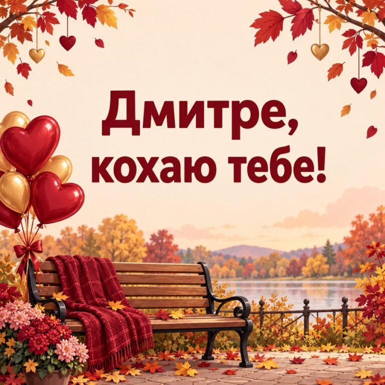 Дмитре, кохаю тебе! - листівка з привітанням з Днем ангела Дмитра