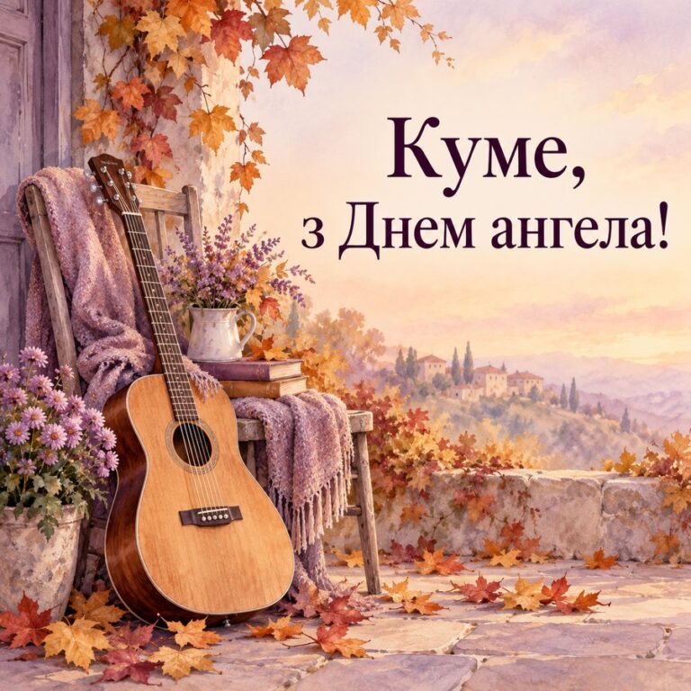 Куме, з Днем ангела! - листівка з привітанням з Днем ангела Дмитра