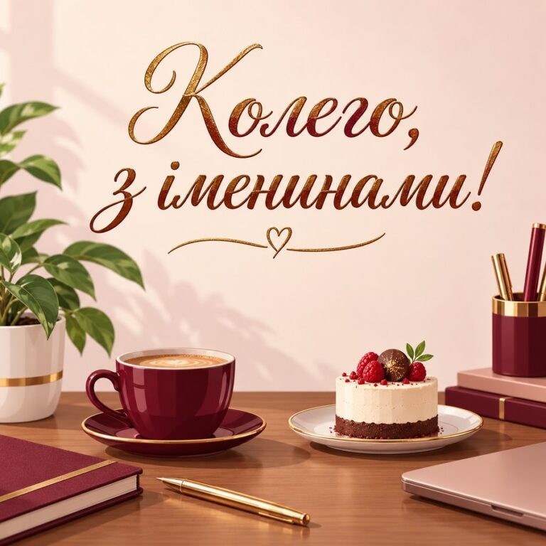 Колего, з іменинами! - листівка з привітанням з Днем ангела Дмитра