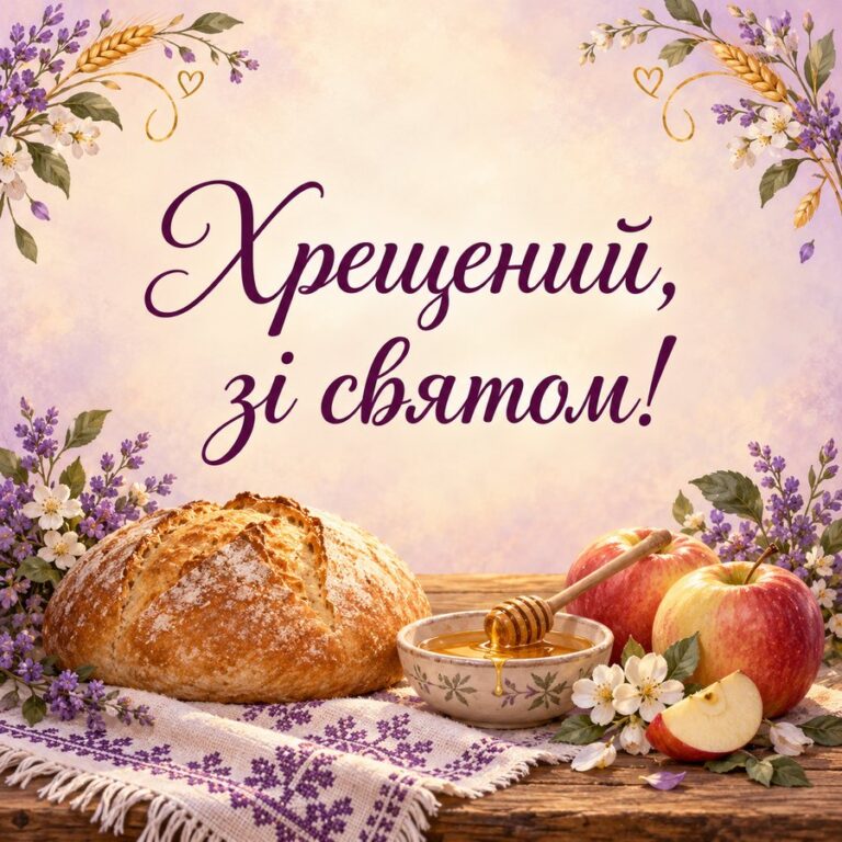 Хрещений, зі святом! - листівка з привітанням з Днем ангела Дмитра