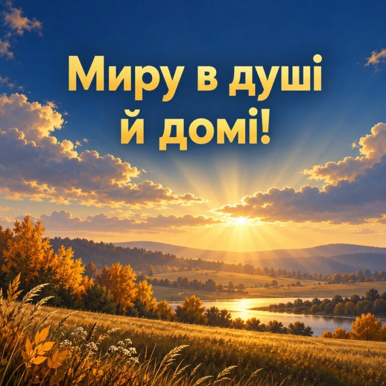 Миру в душі й домі! - листівка з привітанням з Днем ангела Дмитра