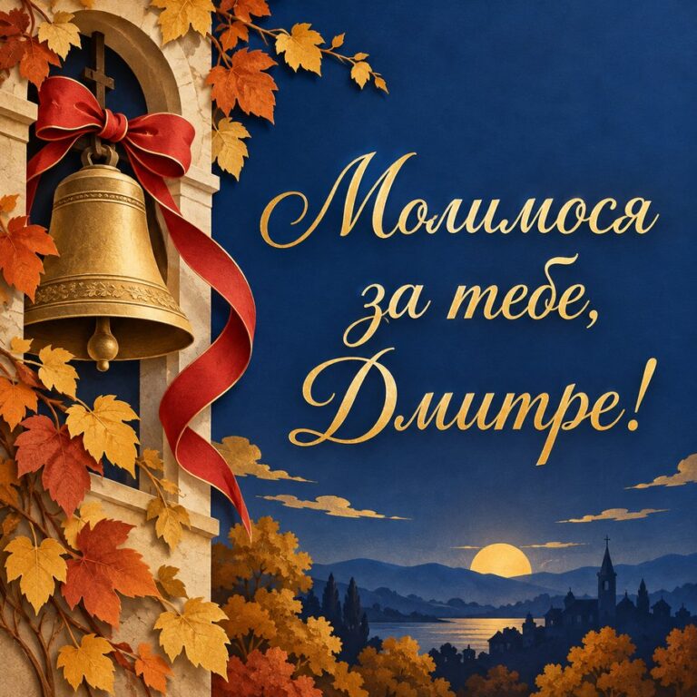 Молимося за тебе, Дмитре! - листівка з привітанням з Днем ангела Дмитра