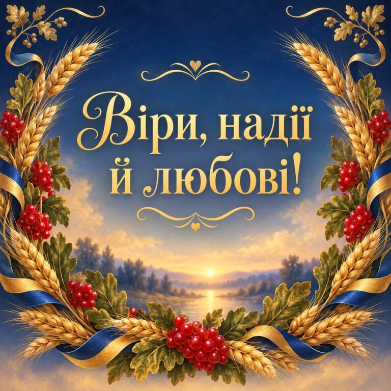 Віри, надії й любові! - листівка з привітанням з Днем ангела Дмитра