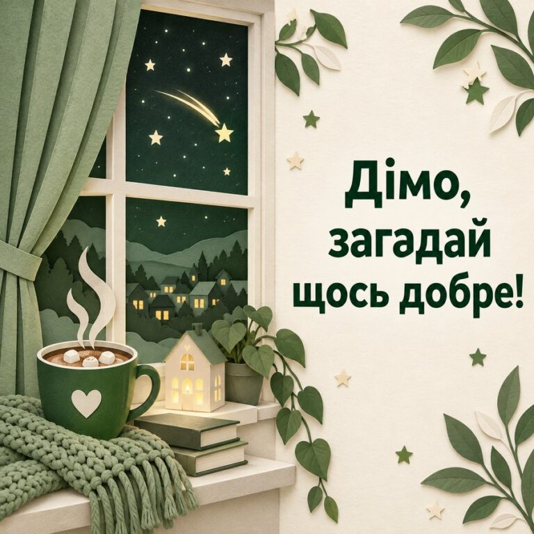 Дімо, загадай щось добре! - листівка з привітанням з Днем ангела Дмитра