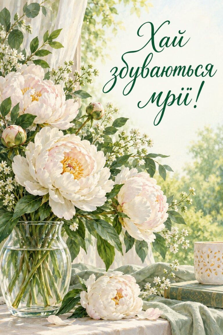 Хай збуваються мрії! - листівка з привітанням з днем народження