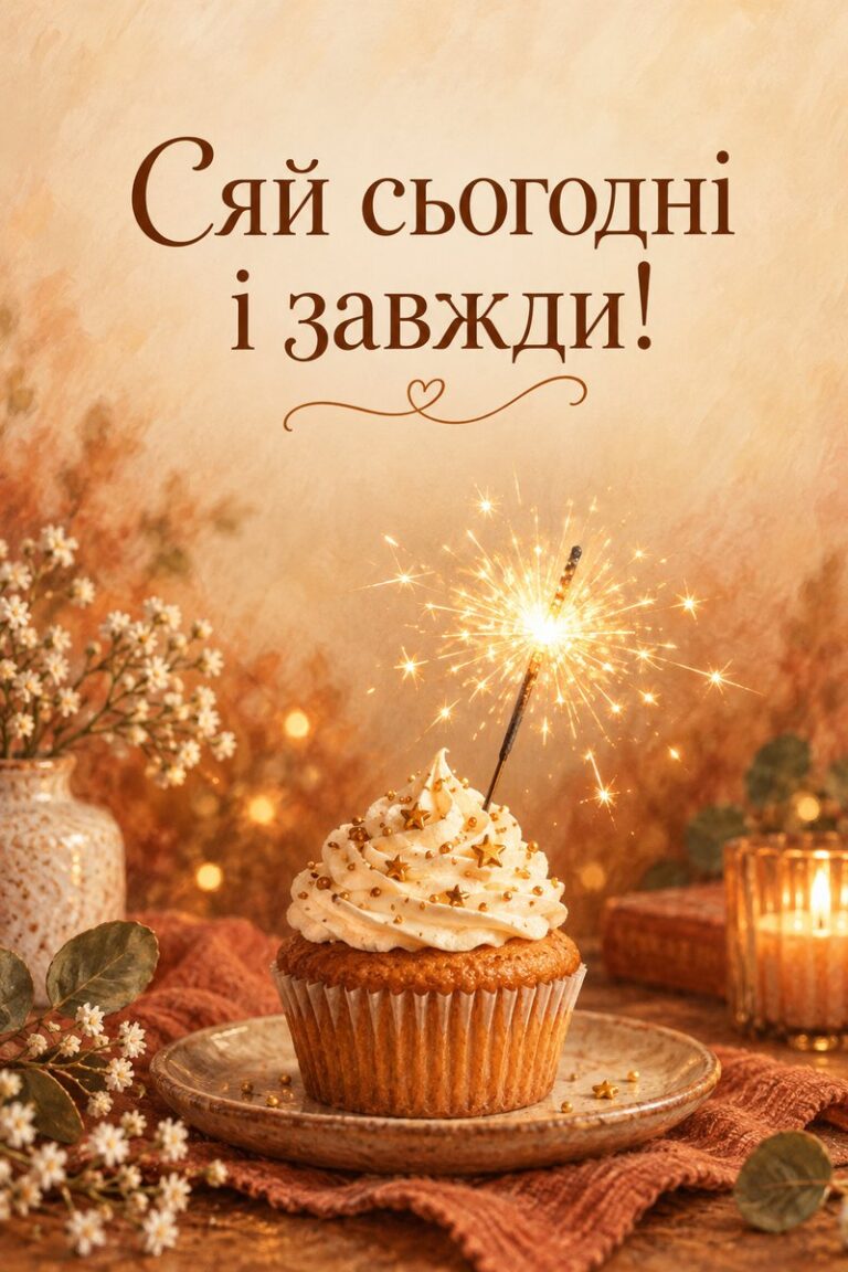 Сяй сьогодні і завжди! - листівка з привітанням з днем народження