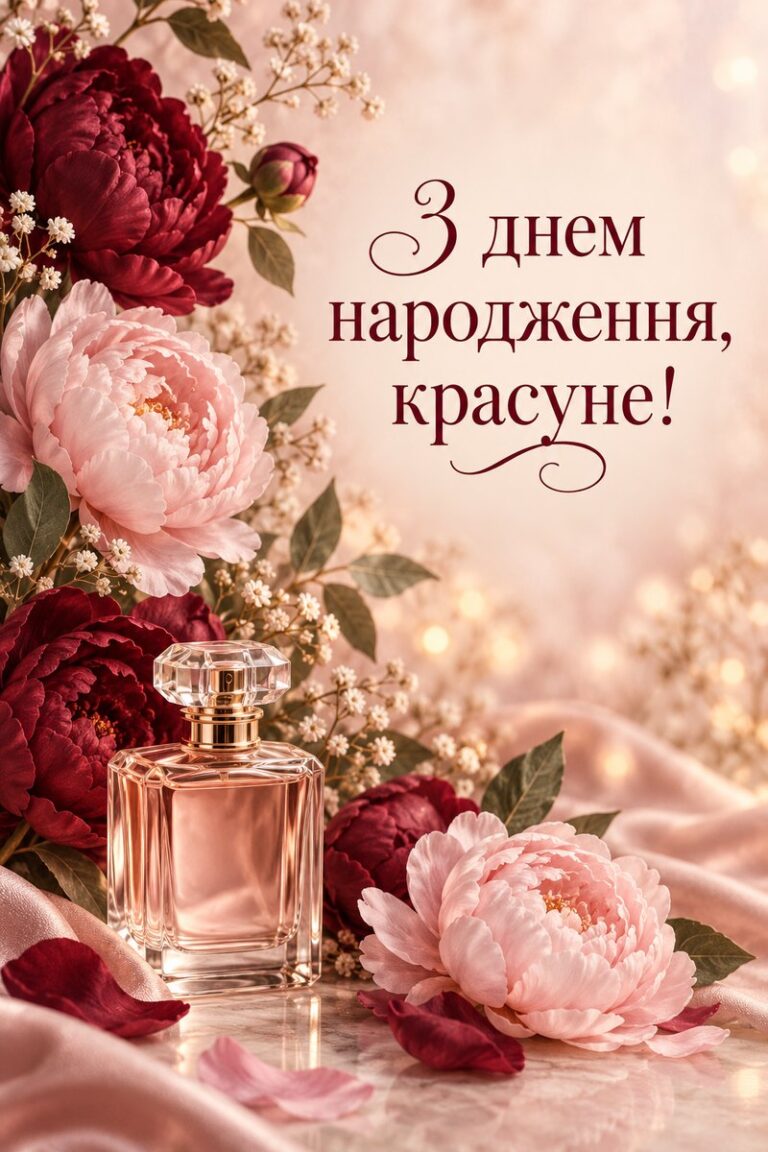 З днем народження, красуне! - листівка з привітанням з днем народження