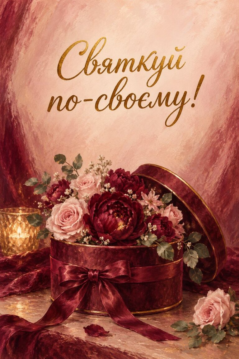 Святкуй по-своєму! - листівка з привітанням з днем народження