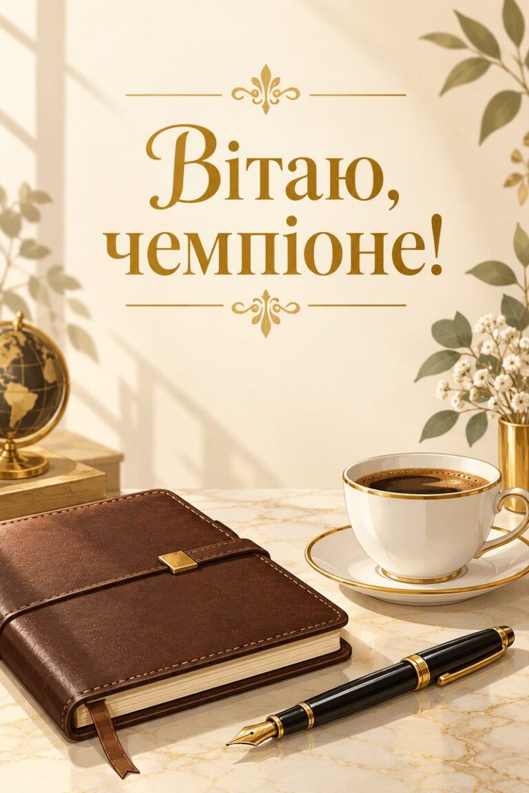 Вітаю, чемпіоне! - листівка з привітанням з днем народження