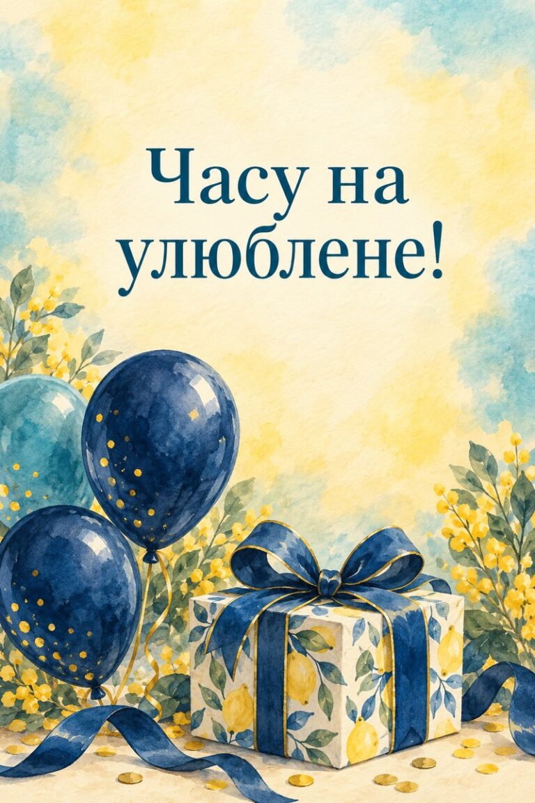 Часу на улюблене! - листівка з привітанням з днем народження