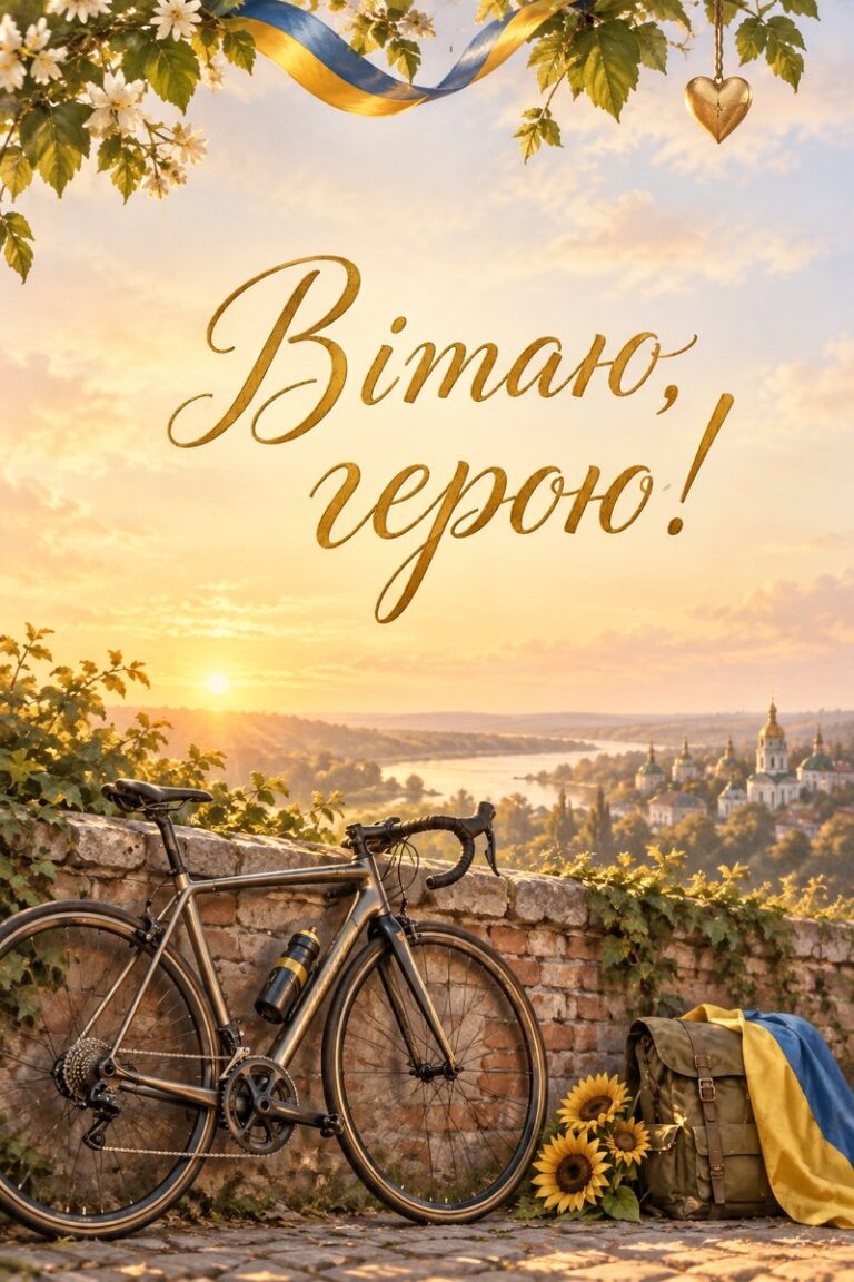 Вітаю, герою! - листівка з привітанням з днем народження