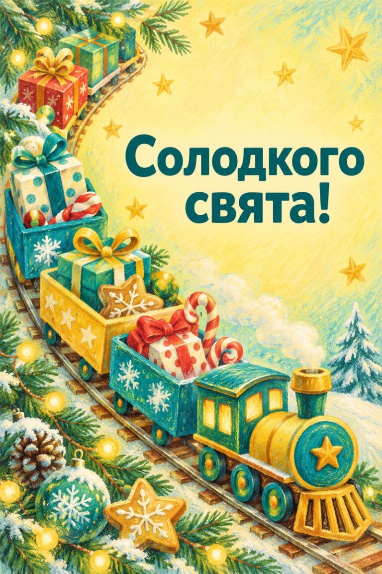 Солодкого свята! - листівка з привітанням з днем народження