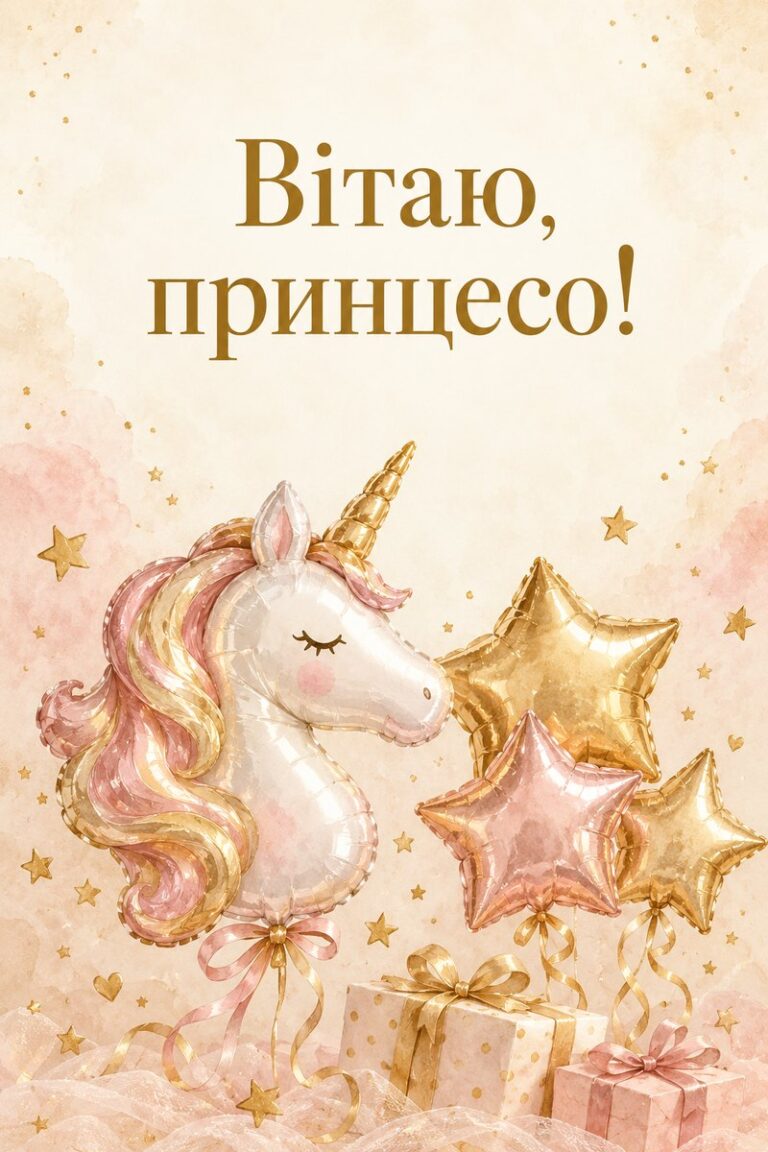 Вітаю, принцесо! - листівка з привітанням з днем народження