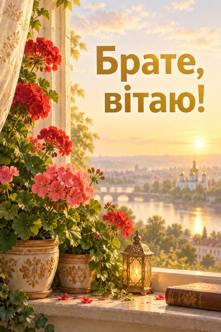 Брате, вітаю! - листівка з привітанням з днем народження