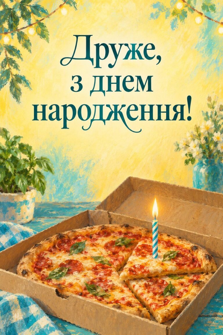 Друже, з днем народження! - листівка з привітанням з днем народження