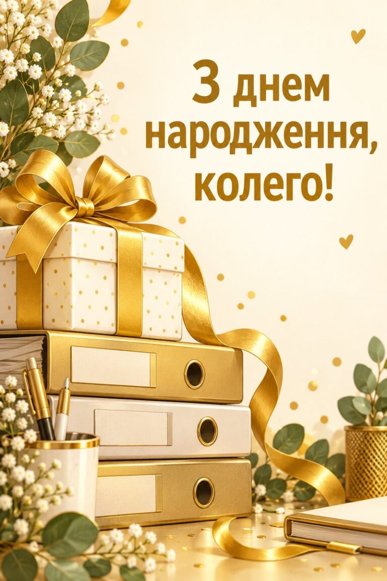 З днем народження, колего! - листівка з привітанням з днем народження