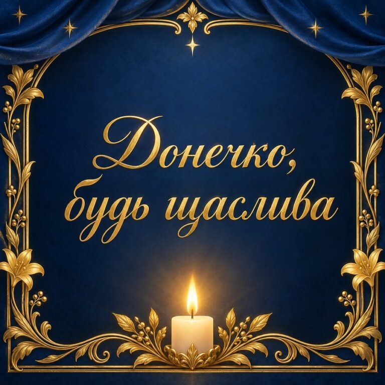 Донечко, будь щаслива - листівка з привітанням з Днем народження доньці