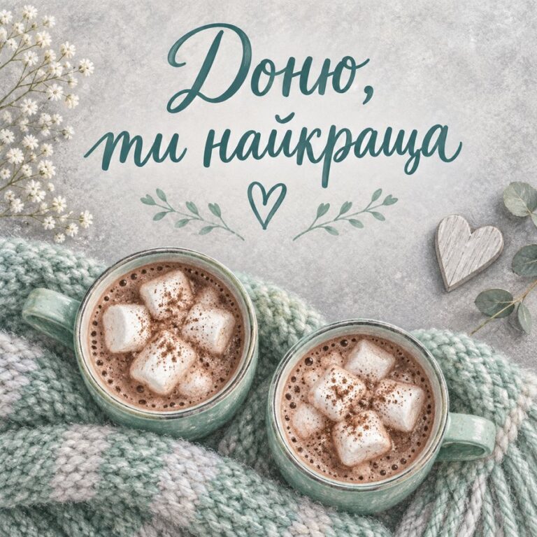 Доню, ти найкраща - листівка з привітанням з Днем народження доньці