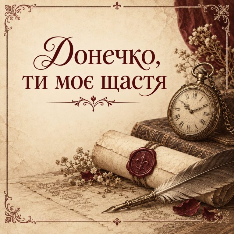 Донечко, ти моє щастя - листівка з привітанням з Днем народження доньці