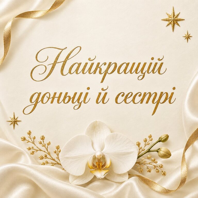 Найкращій доньці й сестрі - листівка з привітанням з Днем народження доньці