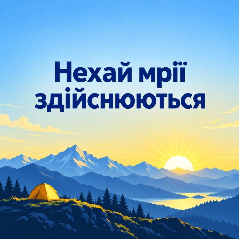Нехай мрії здійснюються - листівка з привітанням з Днем народження дитині