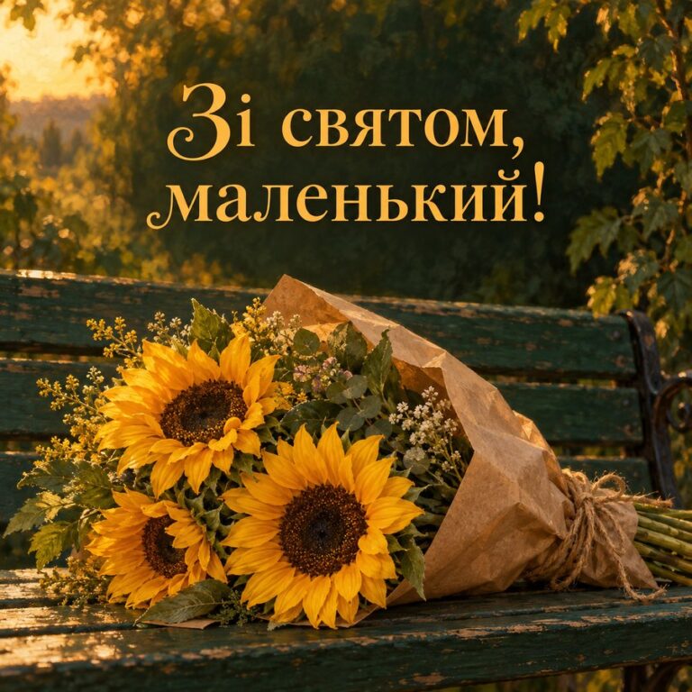 Зі святом, маленький! - листівка з привітанням з Днем народження дитині