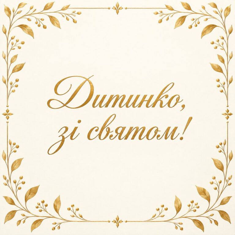 Дитинко, зі святом! - листівка з привітанням з Днем народження дитині