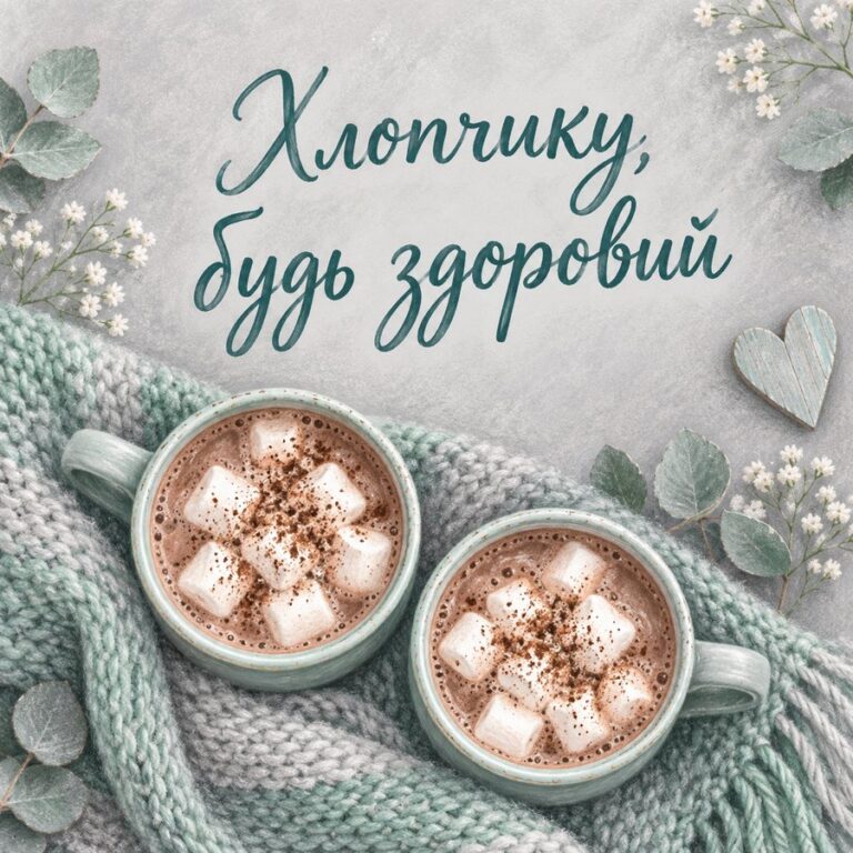 Хлопчику, будь здоровий - листівка з привітанням з Днем народження дитині