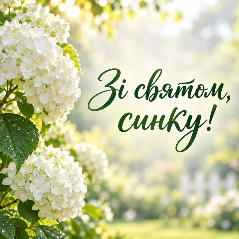 Зі святом, синку! - листівка з привітанням з Днем народження дитині