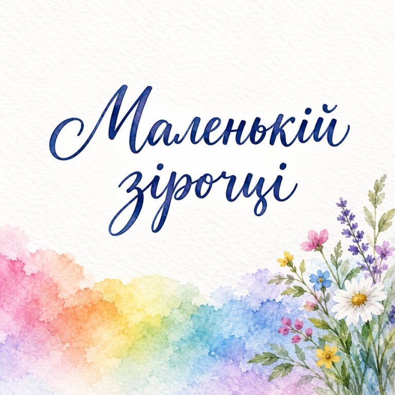 Маленькій зірочці - листівка з привітанням з Днем народження дитині