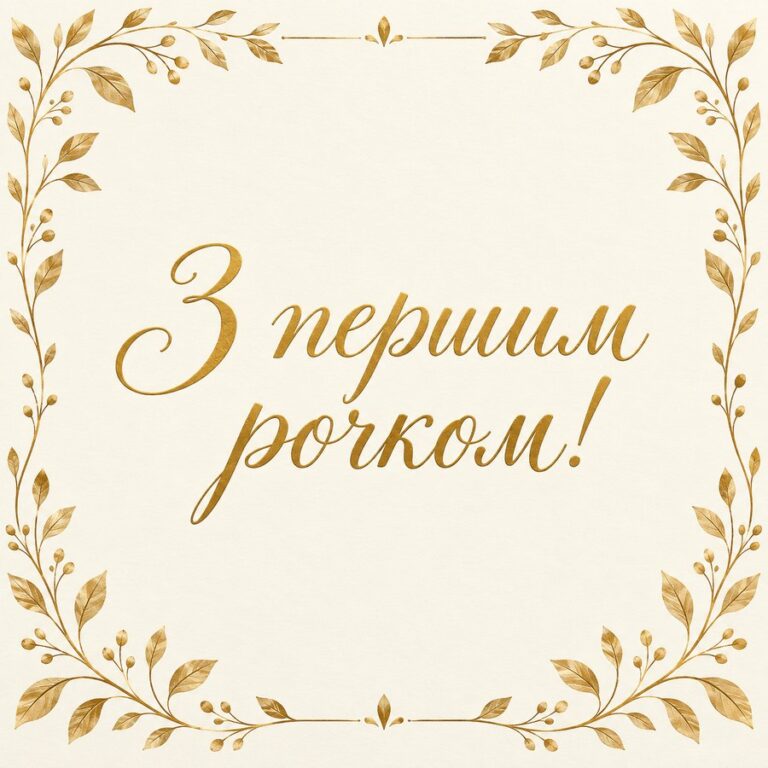 З першим рочком! - листівка з привітанням з Днем народження дитині