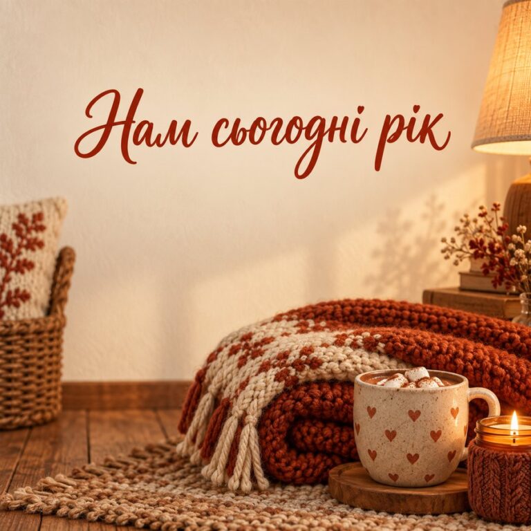 Нам сьогодні рік - листівка з привітанням з Днем народження дитині
